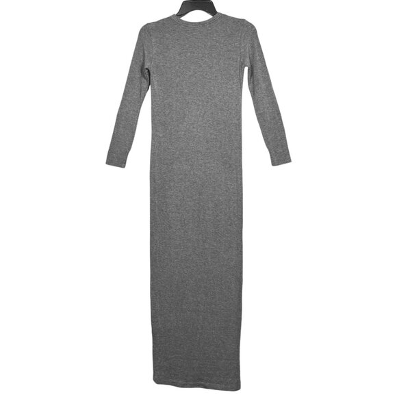 Bleusalt Gray Bodycon Soft Modal Maxi Dress - Picture 3 of 13